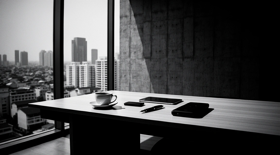 Modern desk setup