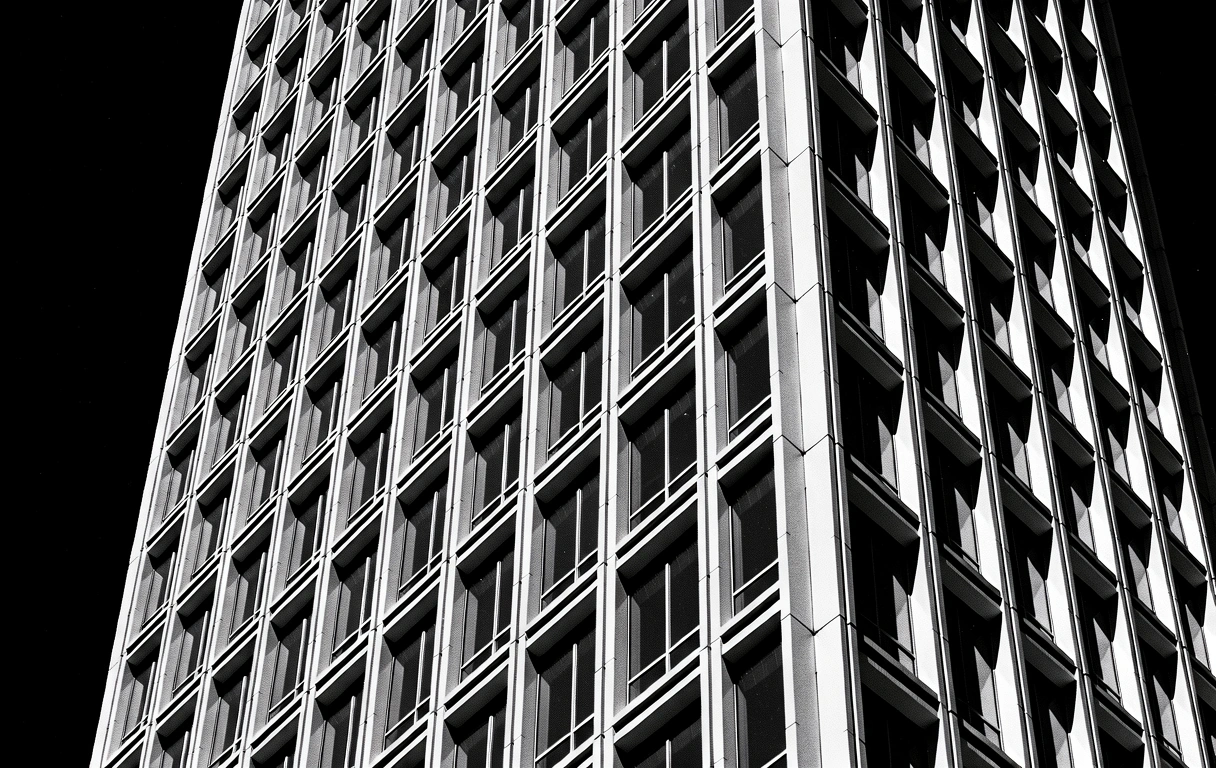 Abstract architectural geometric representating structure and thought