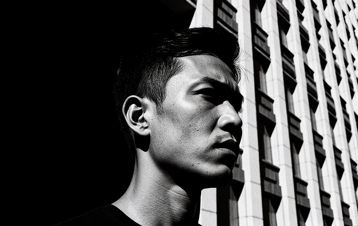 Portrait representing professional discipline and mental focus